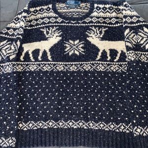 Vintage polo moose sweater in large